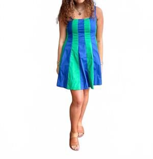 NEW PINCH women's flared mini dress in blue